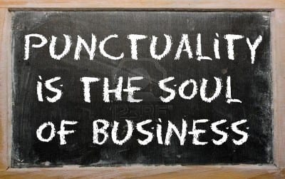 punctuality is the soul of business